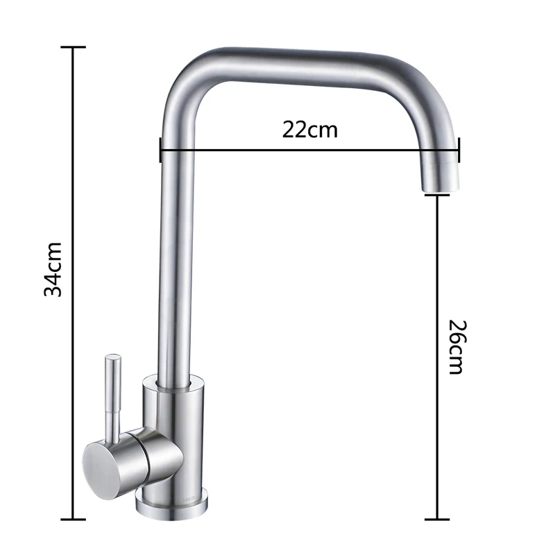 Brushed nickel kitchen faucet modern kitchen mixer tap stainless steel 360 Degree Cold and Hot  Tap SUS304 Kitchen Faucets NK02