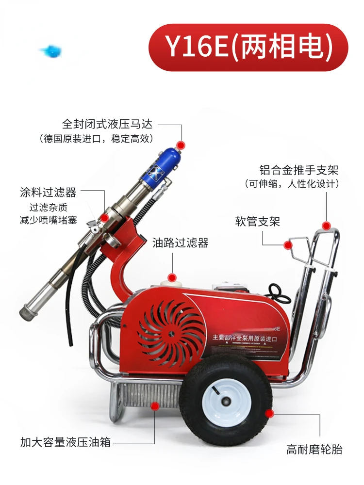 Putty powder spraying machine multifunctional interior and exterior wall engineering steel structure airless polyurethane