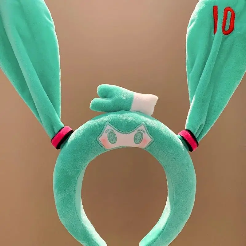 Anime Cartoon Plush Dolls Hairband, Chapelaria, Chapelaria, Lavagem, Rosto, Acessórios para Cabelo, Jóias Da Moda, Presente para Meninas, Hatsune Miku