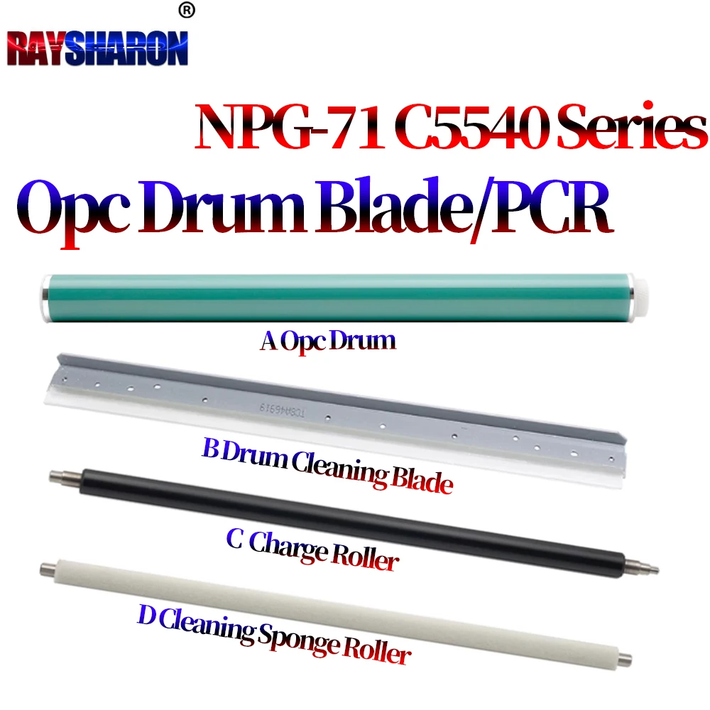 NPG-71 Opc Drum Cleaning Blade Charge Roller Cleaning Sponge Roller For Canon IR C5535 C5540 C5550 C5560 C5735 C5740 C5750 C5760