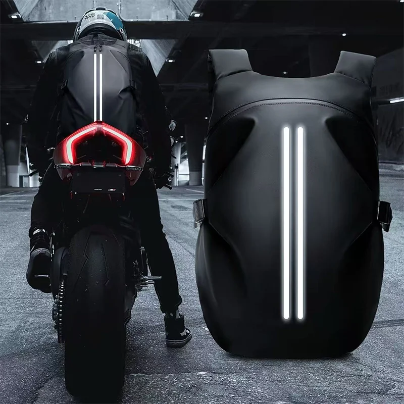 New Classic Large Capacity Multifunctional Motorcycle Helmet Bag Waterproof Motorcycle Backpack Reflective Bicycle Travel Bag