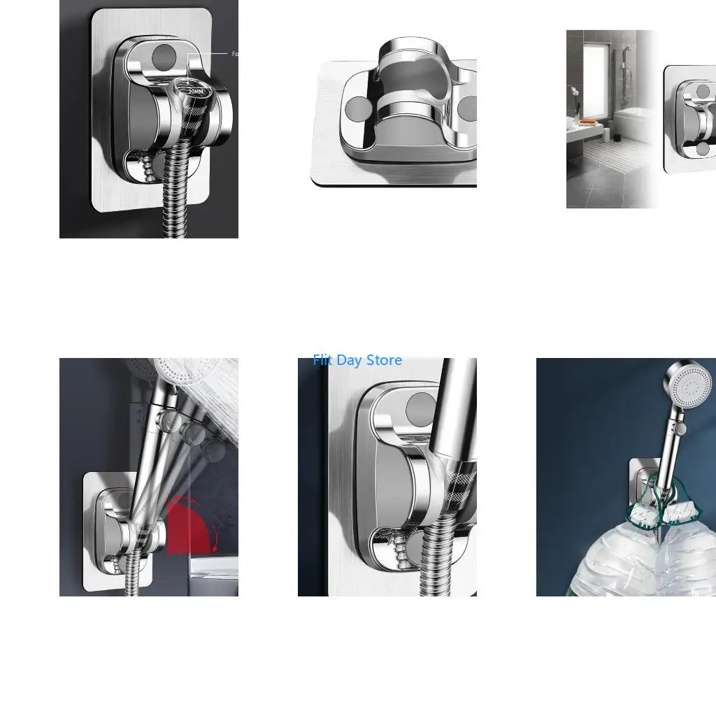 F92C Adjustable Shower Holder No Tools Needed Universal Shower Head Mount Durable
