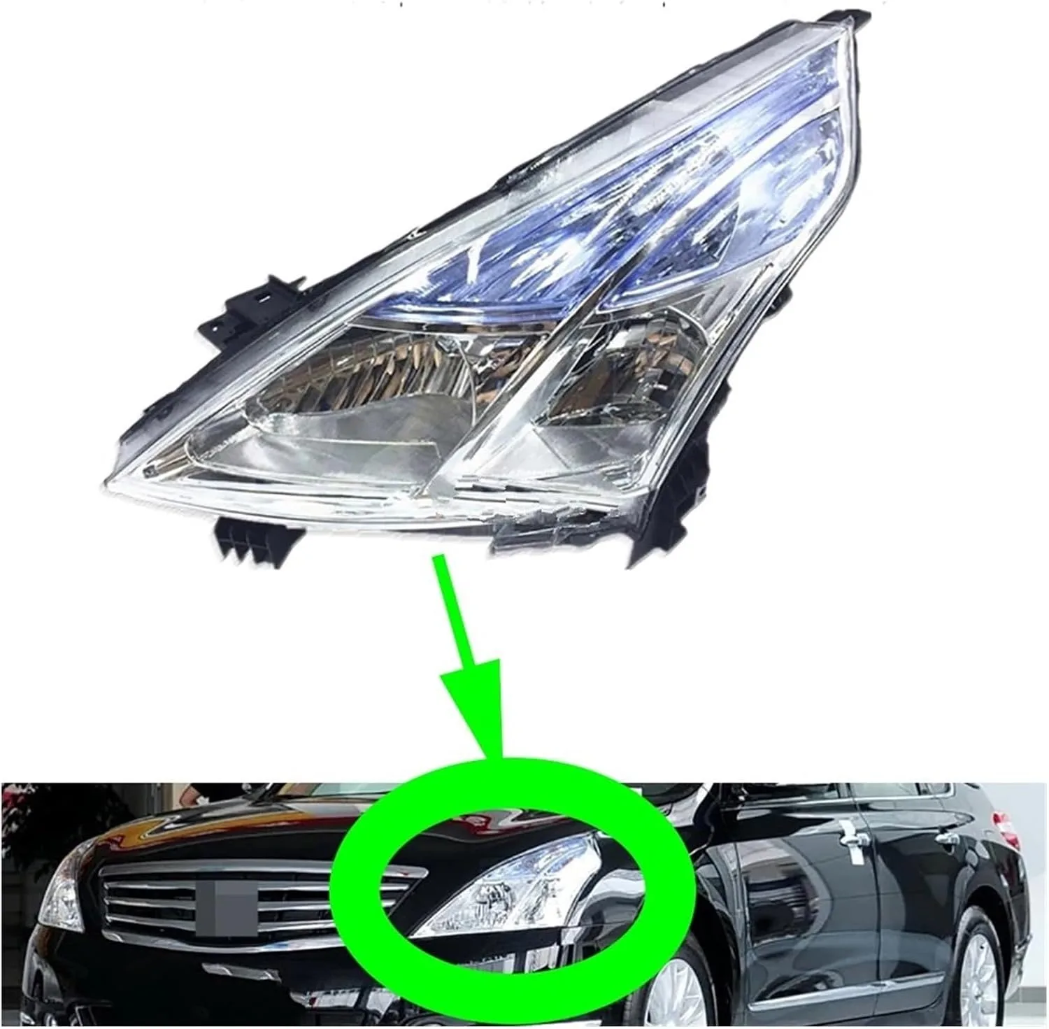 

For Nissan TEANA 2008 2009 2010 Front Bumper Head Light Headlamp Driving Headlight Turn Signal Light