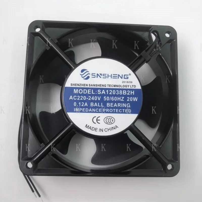 

C for SNSHENG SA12038B2H AC220V-240V 20W 0.12A 12038 Aluminum Frame Cooling Fan