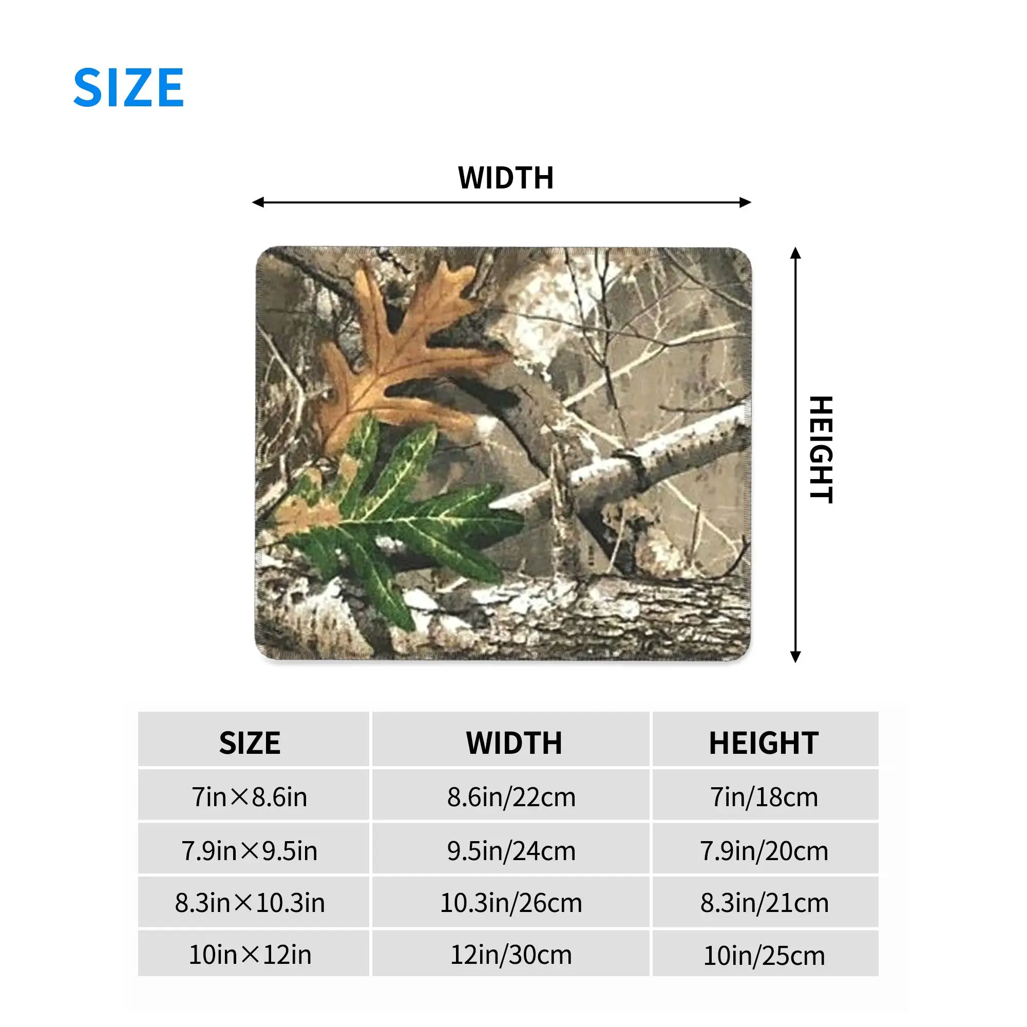 camouflage real tree hunter camo Mouse Pad Computer Keyboard Mouse Mat Gamer PC Laptop Desk Mat Office Accessories Table Mats