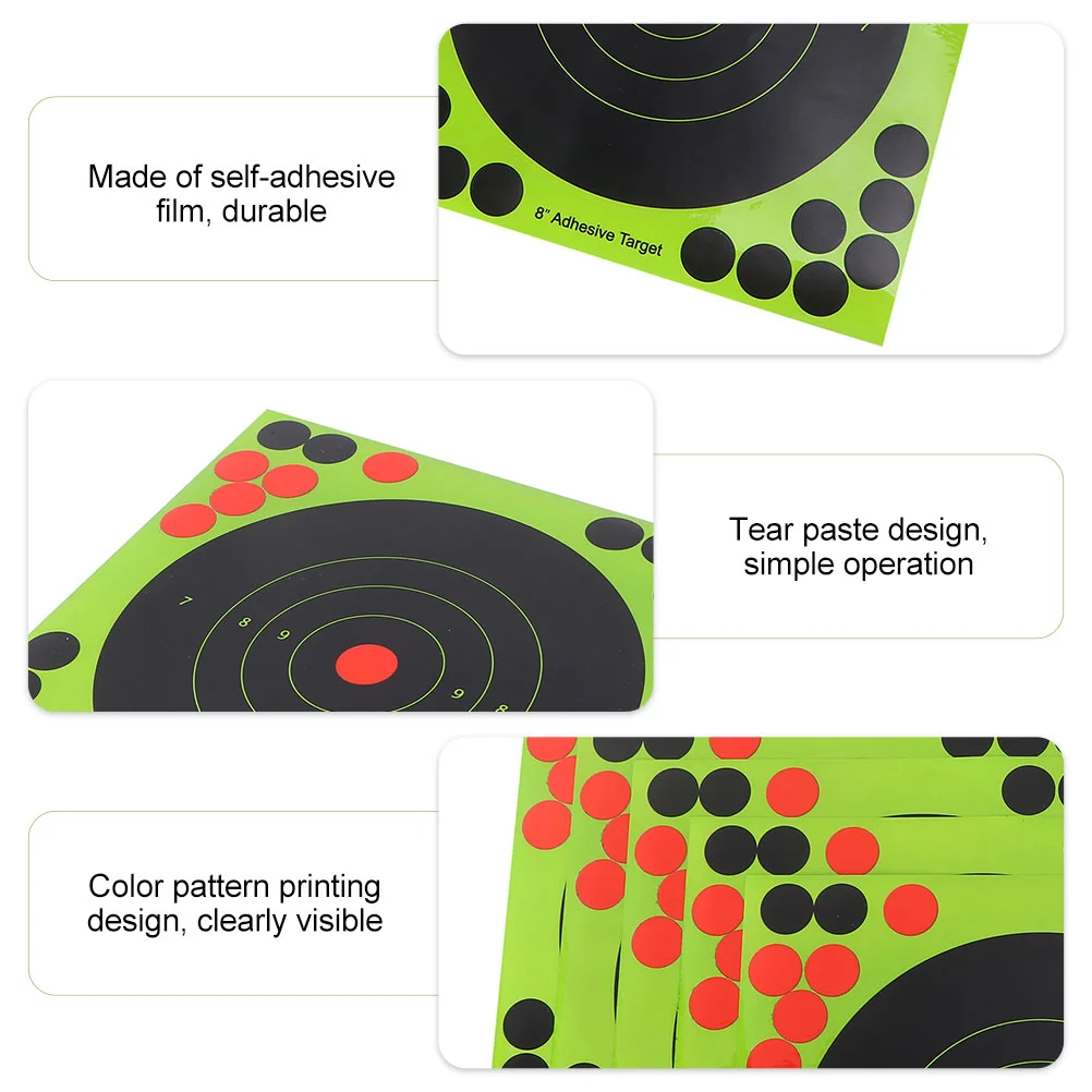 Papan panah perekat profesional, 40 lembar stiker Target kertas Target dapat diganti