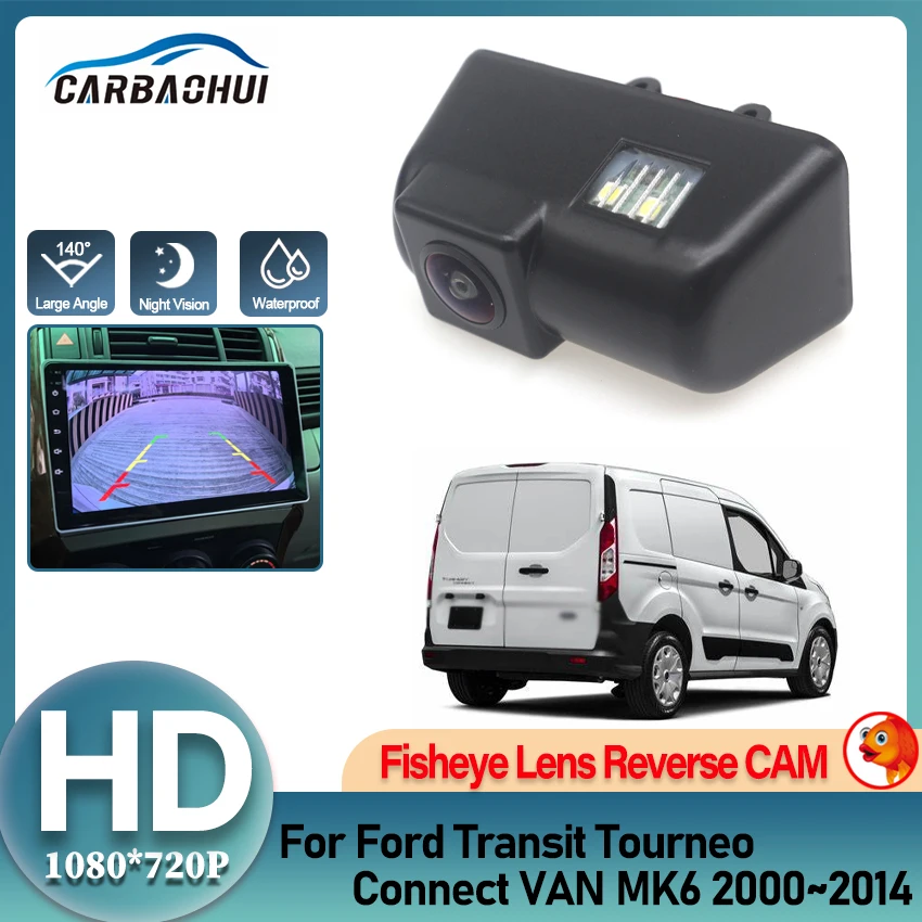 Камера заднего вида CCD HD «рыбий глаз» для Ford Transit Tourneo Connect VAN MK6 2000 ~ 2013 2014 Автомобильный монитор заднего вида для парковки