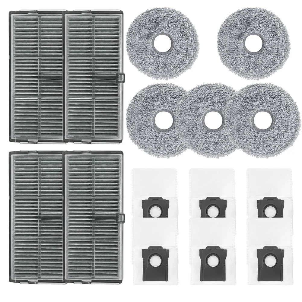 Side Brushes Filters Mop PadS For Ultra, Pro, S30 Pro Ultra Vacuum Cleaner Replace Parts Side Brush Filter Mop Pad