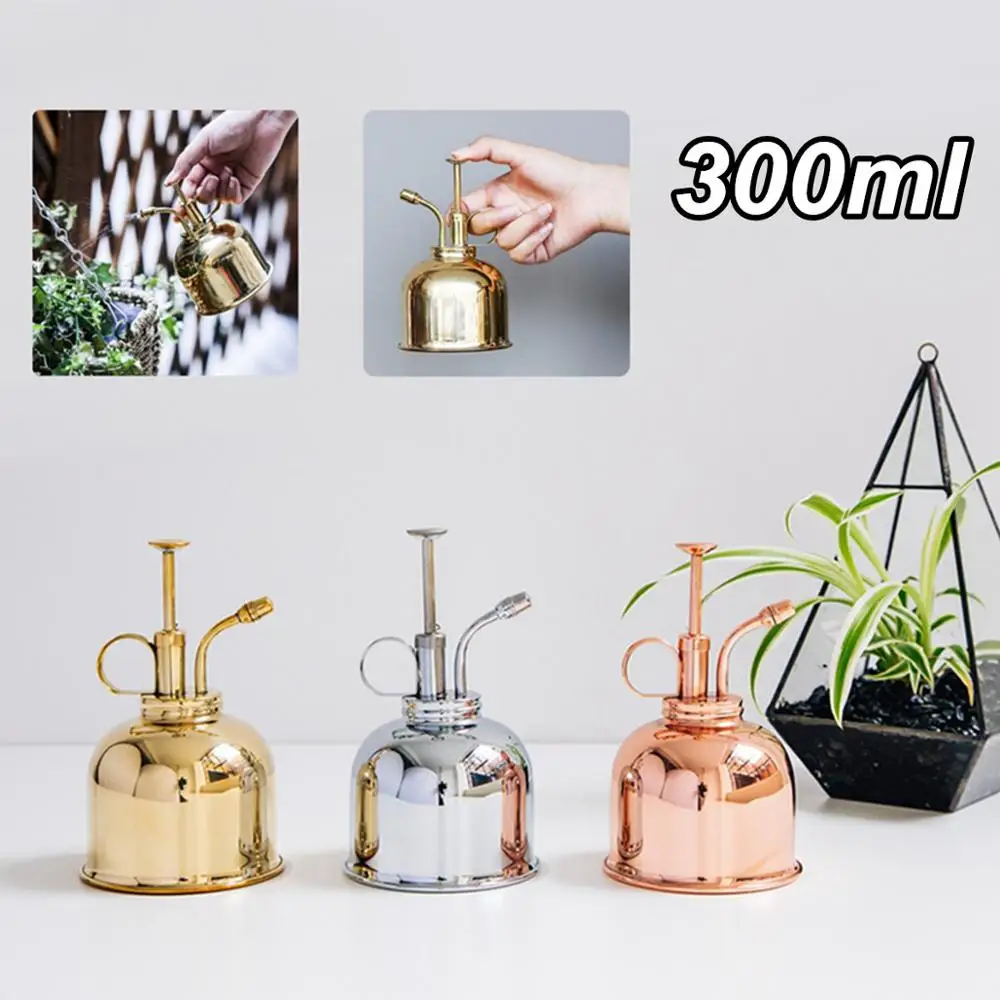 

300ml Mini Copper Plant Flower Watering Pot Spray Bottle Garden Mister Sprayer For Home Garden Outdoor and Indoor House Plants