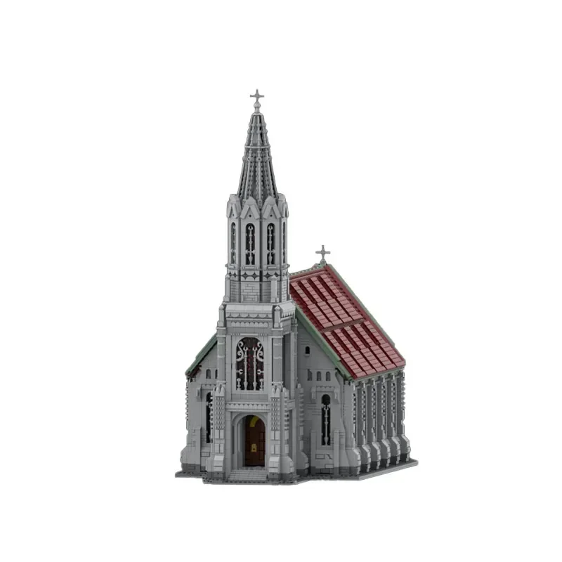 MOC- 191002   古い教会の建物ビルディングブロックモデル 11369 部品子供の教育誕生日ビルディングブロックおもちゃギフト