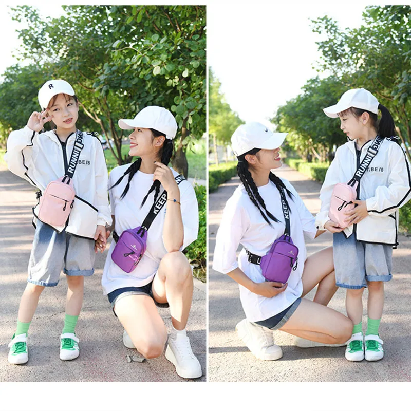 Fengdong small chest bag women mobile phone bag outdoor Sports bag for men mini fashion shoulder bag female messenger bag gift