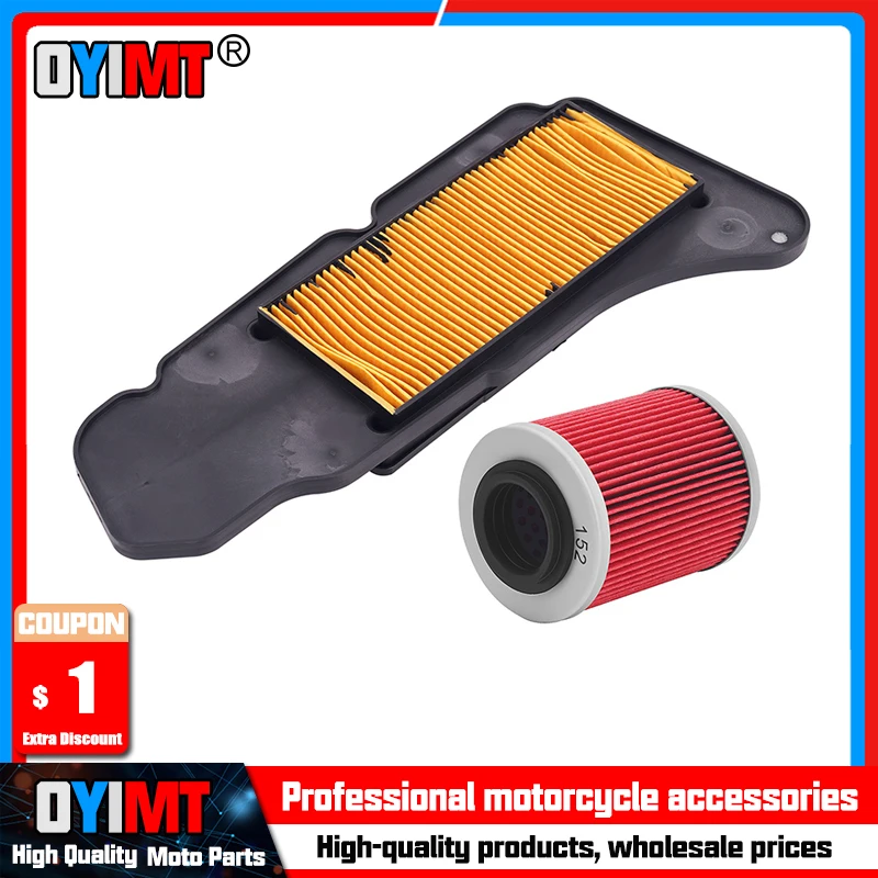 Motorcycle Air Filter & Oil Filter Cleaner For Yamaha Scooter YP400 Majesty YP400R YP400RA YP 400 R RA