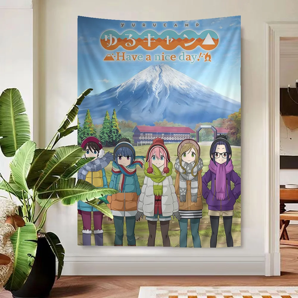 

Anime Yuru Camp Printed Large Wall Tapestry Cheap Hippie Wall Hanging Bohemian Wall Tapestries Mandala INS Home Decor