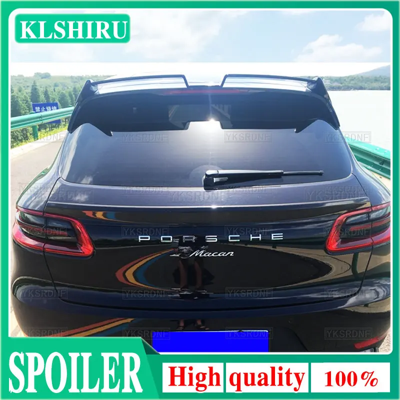 For Porsche Macan Roof Middle Spoiler 2015 2016 2017 High Quality ABS Material Car Rear Trunk Wing Accessories Body Kit