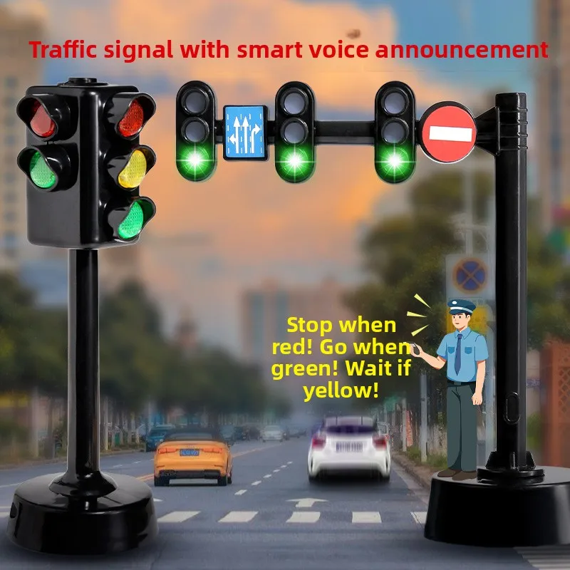 

Игрушка-симулятор светофора для детей: звуковые и световые индикаторы, голосовые оповещения, имитация зебры на пешем переходе