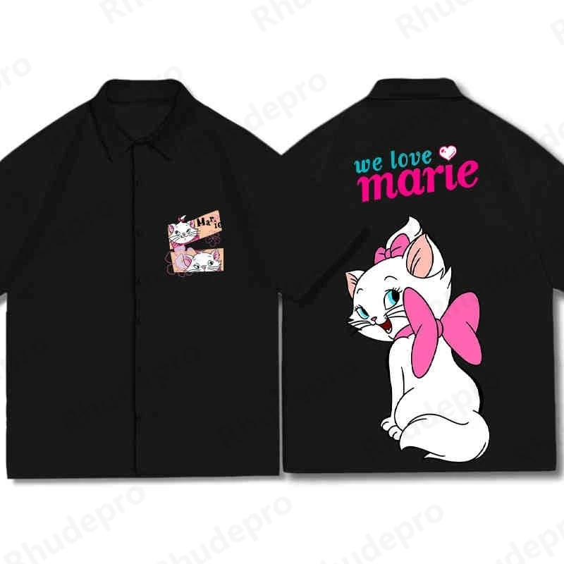 

Disney 3D Printed The Aristocats Marie Hawaiian shirt Men's Shirts Summer Fashion Trend Vintage Boutique Top 2025 New