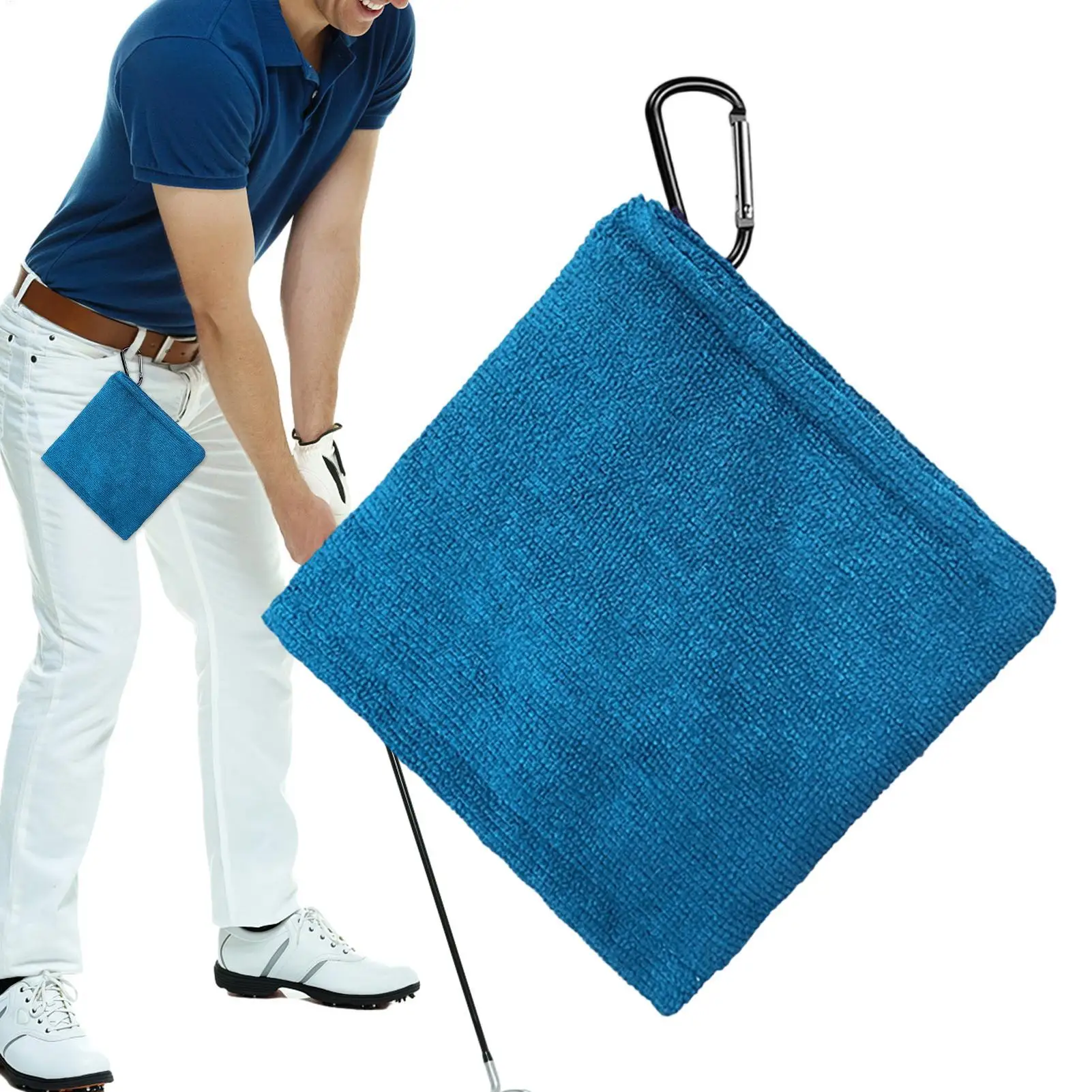 

Golf Towel Microfiber Club Cleaning Accessories with Carabiner Clip Golf Club Towel for Men Women Father Dad Husband Him