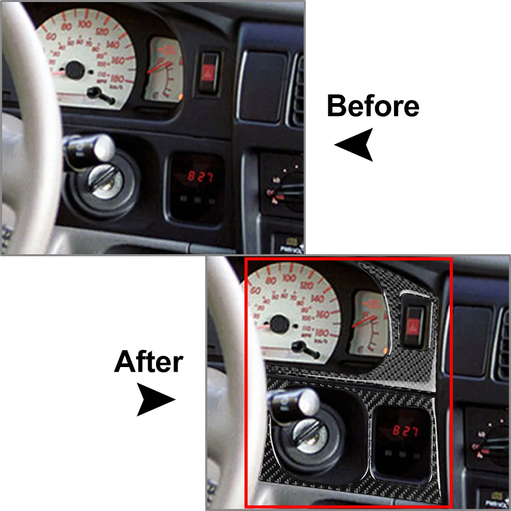 Car Main Drive Dashboard Panel Cover Trim LHD For Toyota Tacoma Special Edition 2001 2002 2003 2004 Carbon Fiber Pattern 4Pcs