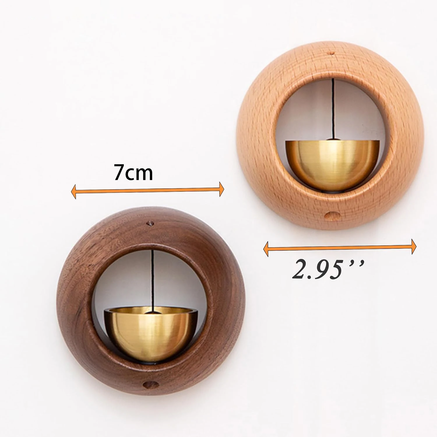 1pc Messing Türklingel Erinnerung Magnetische Holz Windspiele Selbstklebende Ladenbesitzer Glocke für Tür Home Dekorationen – Detail 1