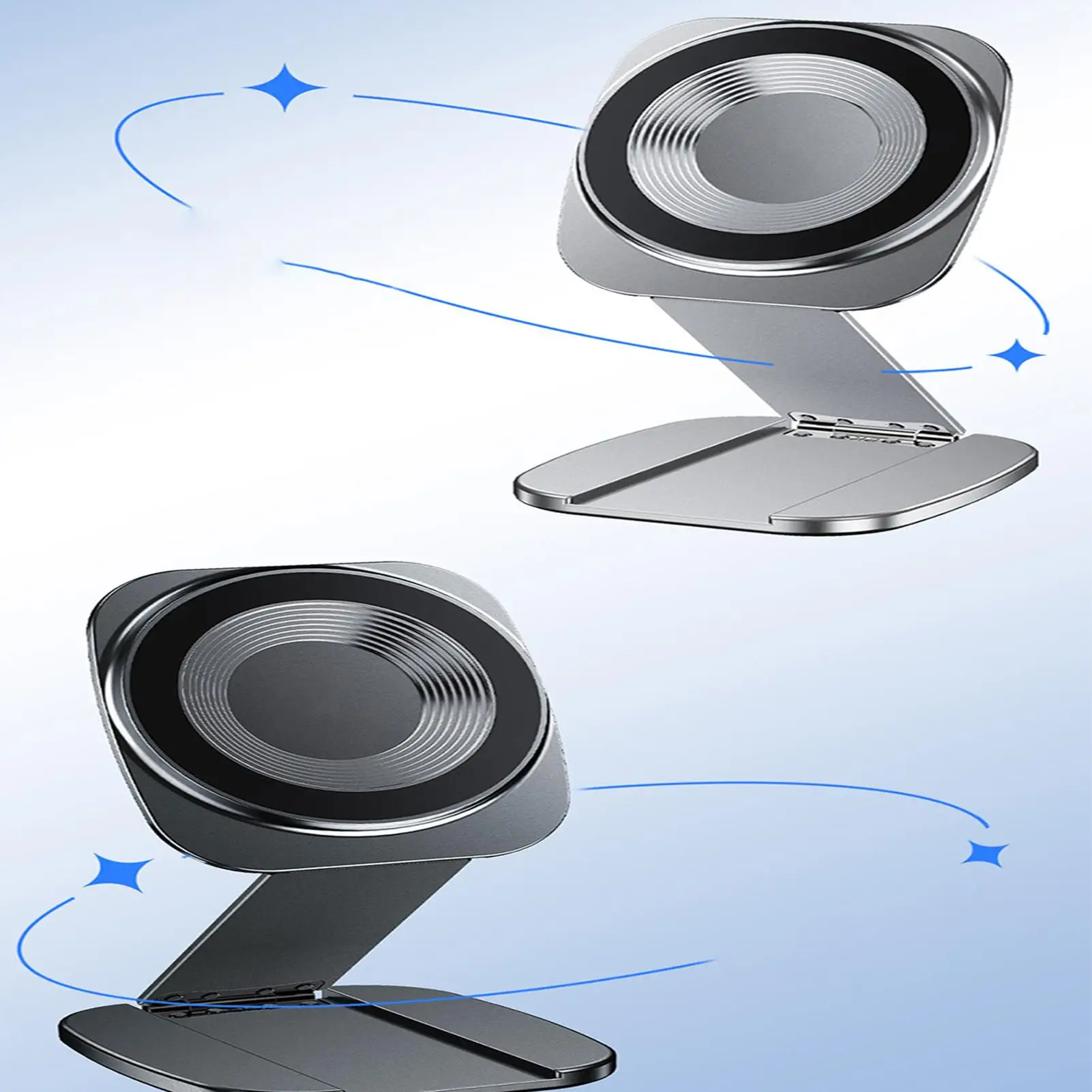 Magnetic Phone Stand Foldable Phone Tablet Holder Rotatable Outdoor Tablet Stand For Home Outdoor Car Golf Gym Selfie Truck