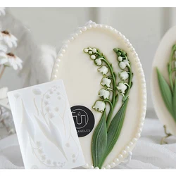 Kit de matériel de bougie parfumée de Noël fait à la main, moules en silicone de fleurs de muguet de bricolage, moule de cuisson de gâteau, plâtre, décoration d'intérieur