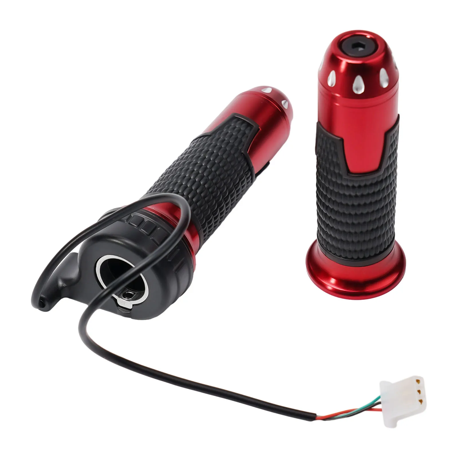 Electric Bike Throttles Twist-Throttle Forward Reverse 350mm Line Length About 190-240g ABS Aluminum Alloy Black Red