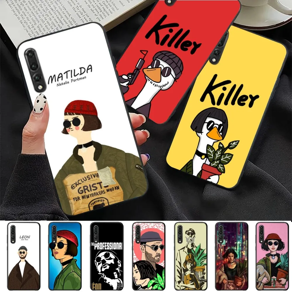 Cartoon Killer Leon Uncle Girl Phone Case For Huawei P 8 9 10 20 30 40 50 Pro Lite Psmart Honor 10 lite 70 Mate 20lite