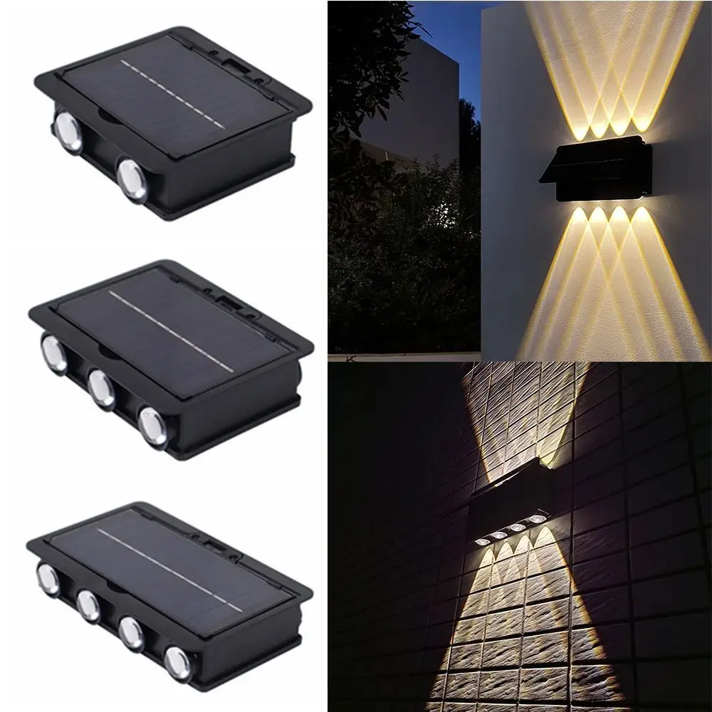 

4/6/8 LED Beads Solar Wall Lamp Light Sensor Waterproof Garden Fence Light Energy Saving Wear Resist Solar Garden Lamp