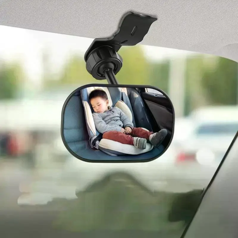 Car Rearview Mirror Wide View Safety Mirror For Windshield Infant Car Seats Clear Reflection 360-Degree Rotatable Adjustable