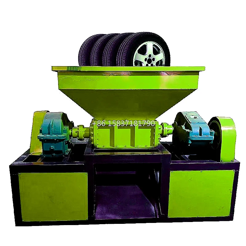 Tire Shredder Steel Wire Drawing Machine Mill Metal Shredder Double Shaft Aluminum Motor Stator Scrap Tyre Recycling Machine