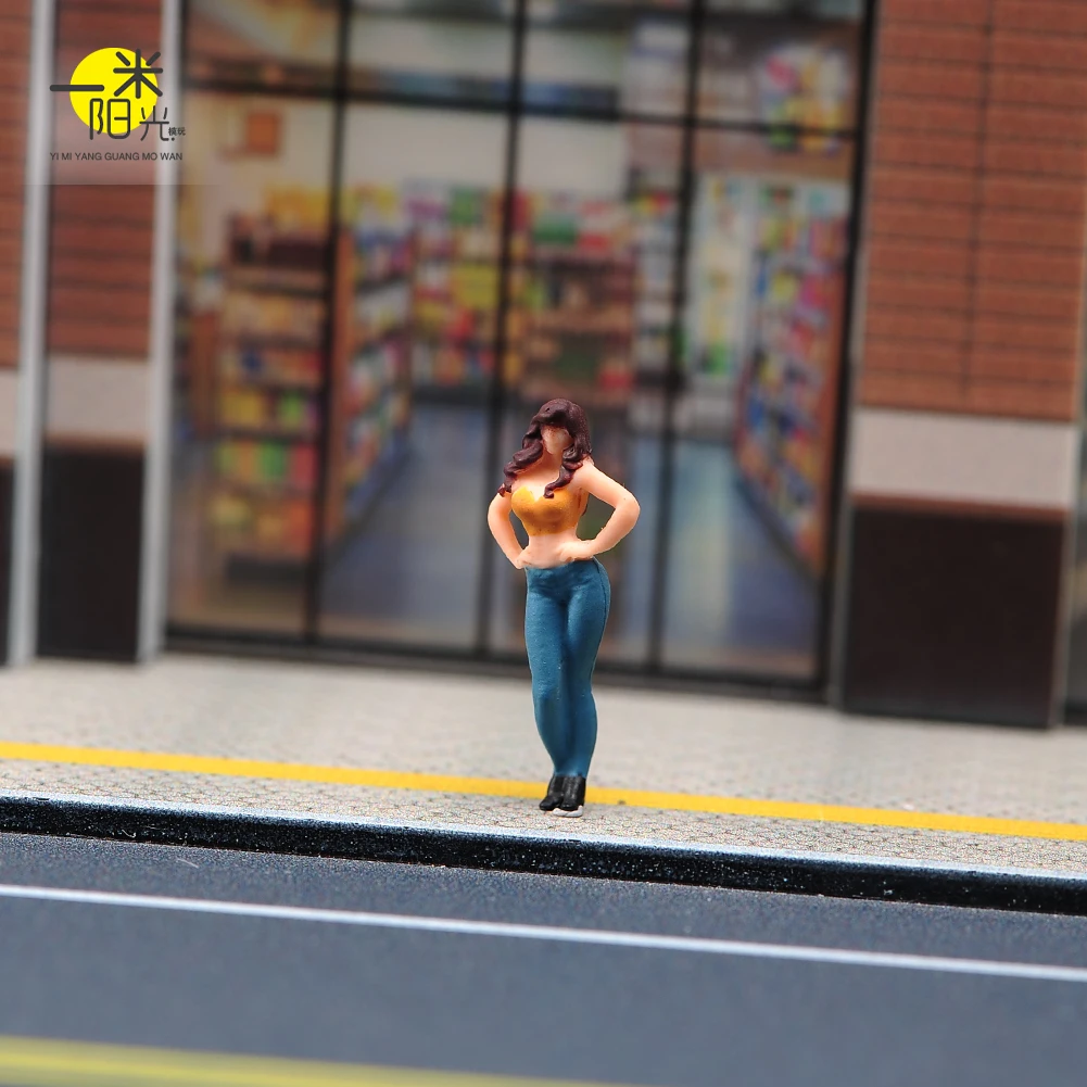 Miniatures 1/24 1/64 1/43 1/87 1/18 Pinch Waist Sexy Beauty Female Scene Figure Doll Creative Home Sce ne decoration Car Toys