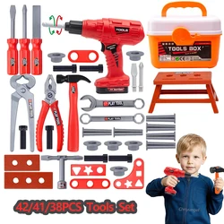 Kids Tool Set Toys 38/41/42 PCS Pretend Play Repair Construction Tool Kit for Toddlers Educational Learning Toys Boys Girls Gift