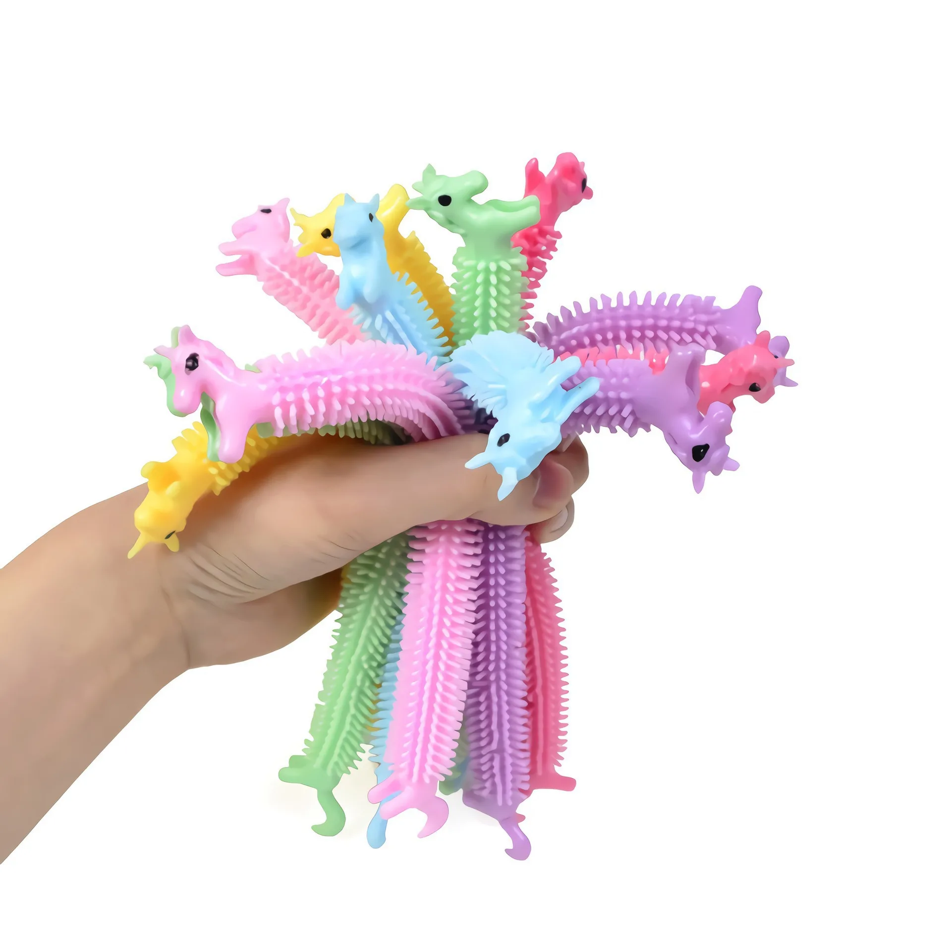 

10pcs Worm Noodle Stretch String TPR Rope Anti Stress Toys String Fidget Autism Vent Toys Random Color