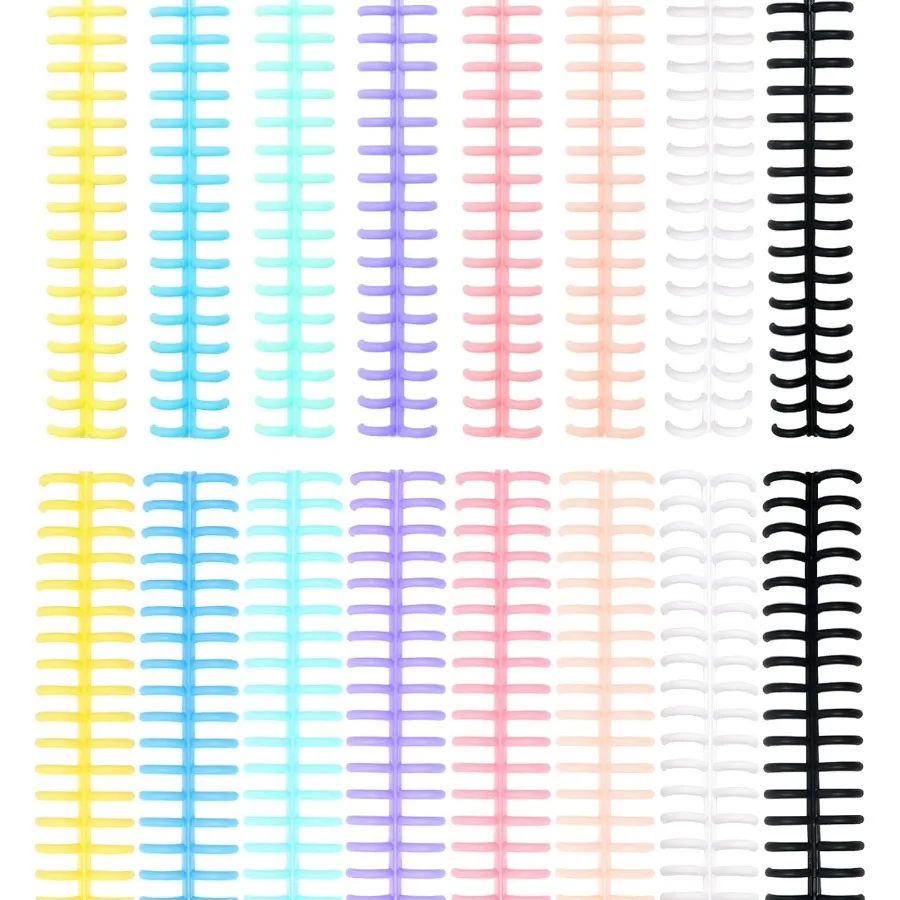 

16 шт., шипы для переплета расчесок, пластиковые спиральные катушки для переплета, 30 колец, шипы для переплета для студентов, учителей, бизнес-документов