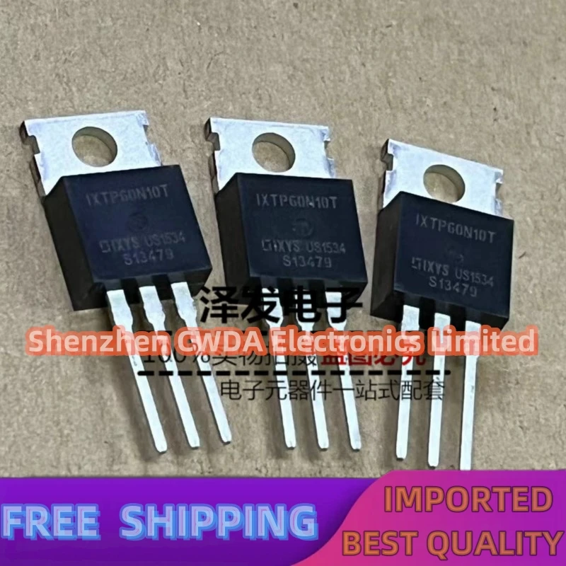 10PCS-20PCS  IXTP60N10T    60N10  60A 100V MOS TO-220 In Stock  