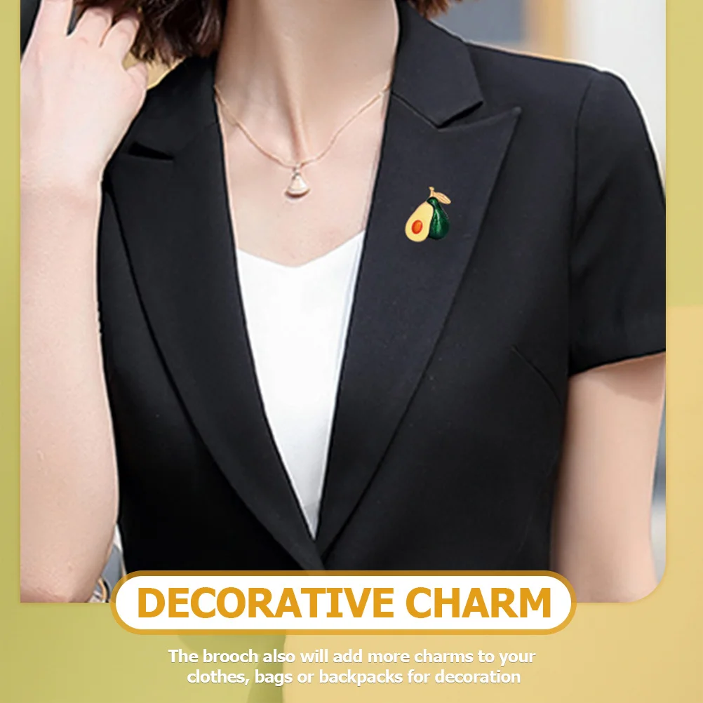 Stylish Avocado Brooch Pin for Women Trendy Costume Jewelry Eye-Catching Lapel Pin for Party Dating Holiday Outfit Upgrade