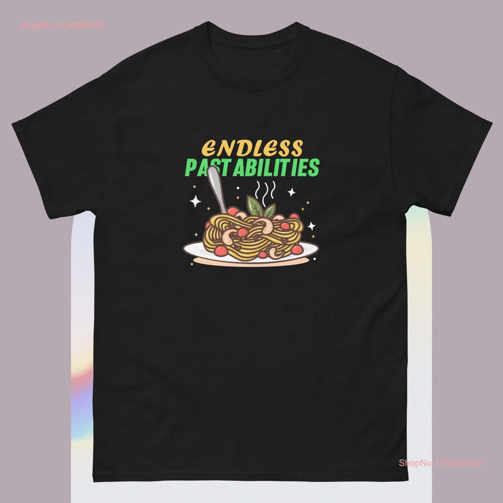 Endless Pastabilities Pasta Party T Shirt long or short sleeves