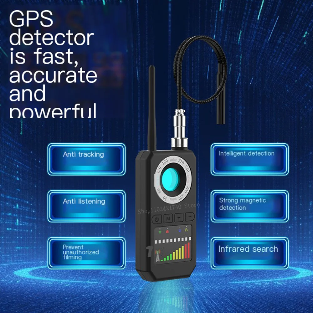 Anti espião detector de câmera escondida gsm localizador de bug de áudio móvel rastreador gps sem fio rf sinal detectar bug bluetooth fone de ouvido scanner