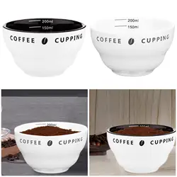 Coffee Cup 200ml Measuring Cup Stackable with Scale Coffee Tasting Bowl Professional Ceramic Coffee Cup Ceramic Measuring Cup