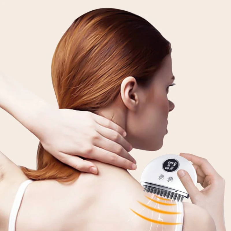 

Microcurrent Electric Meridian Gua Sha Brush Rechargeable Scalp and Body Massage Tool for Relaxation and Tension Relief