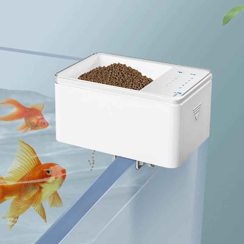 Aquarium Fish Tank Intelligent Automatic Feeder Timer Food Dispenser 70ml LED Digital Display Feeding Machine Smart Device