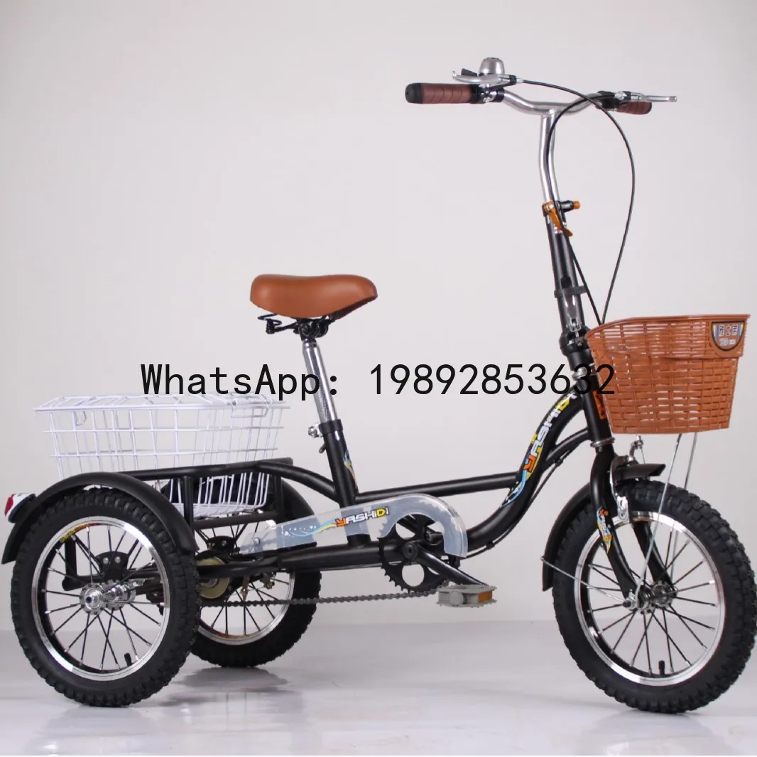 CZ Human Power Tricycle Pedal Bike for Middle-aged and Elderly, Adult Lightweight Casual Small Board Type