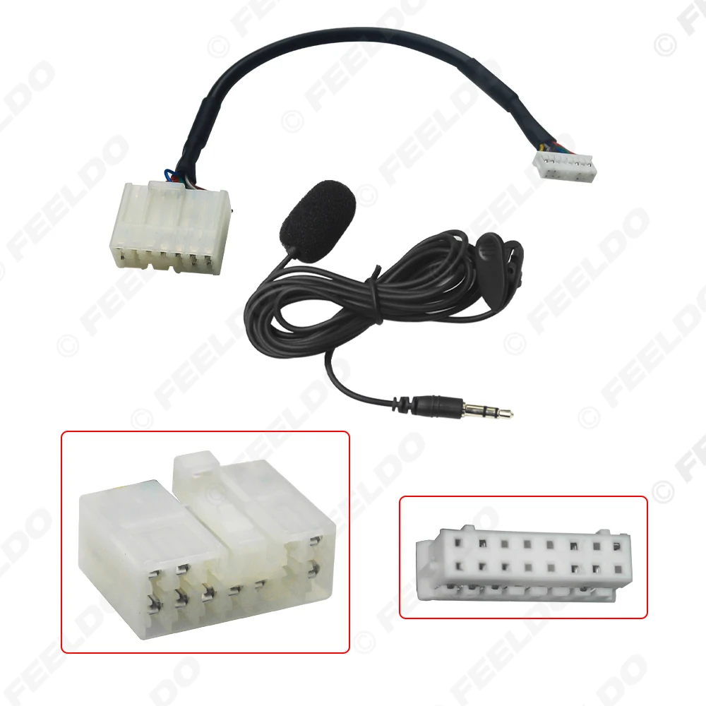 

Автомобильный аудиорадио адаптер Bluetooth Aux кабель с микрофоном громкой связи для Toyota Prado/Land Cruiser/RAV4