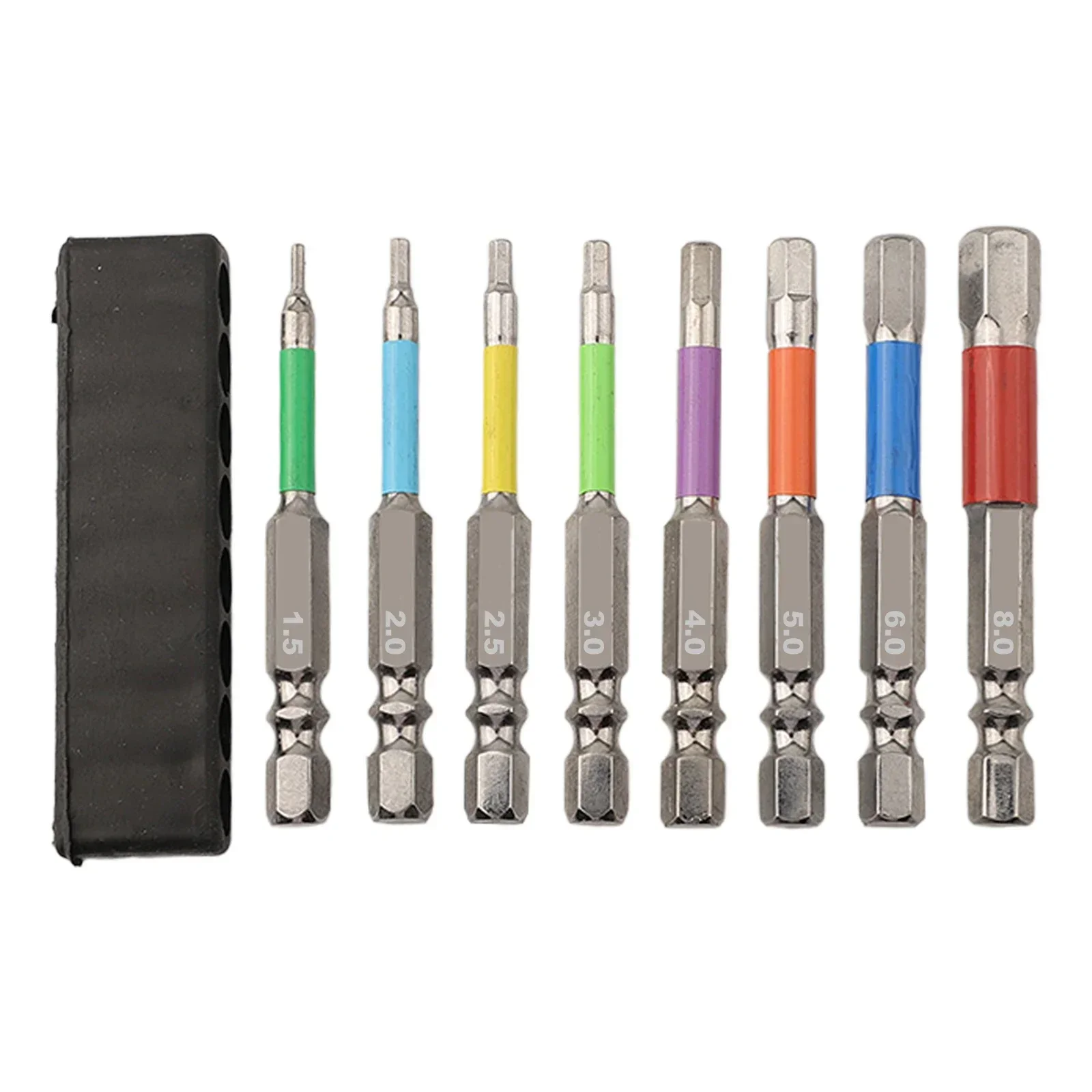 8pc 65mm Hex Head Screwdriver Bit Hex Quick Change Driver Magnetic Screwdriver Drill Bits 1.5-H8  Batch Head Hand Tools