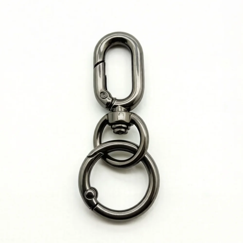 2pcs Double Opening Swivel Clasp Clips, Metal Swivel Spring Snap Hooks