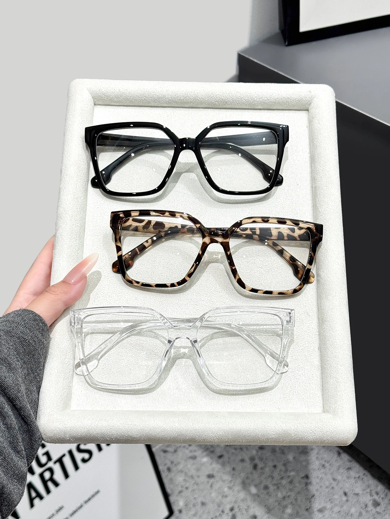 3pcs European and American retro style glasses, commonly used for watching TV, mobile phones, and computers