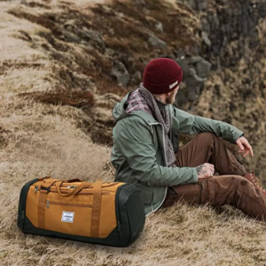 Travel Duffle Bag for men 40L Medium Sports Gym Bag with Wet Pocket and Shoes Compartment Weekender Overnight Backpack for Trav