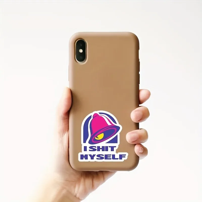 

2Pcs Humorous Alien 'I Shit Myself' Stickers - Durable PE Decals for Laptop, Bottle, Car