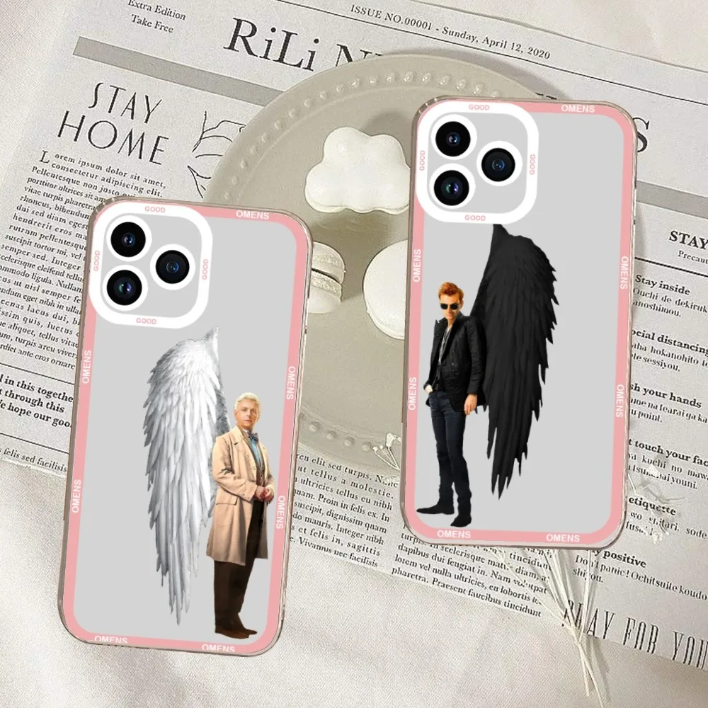 Hot TV Good Omens Phone Case For Samsung S20 S21 S22 S23 ULTRA PLUS LITE Transparent Shell