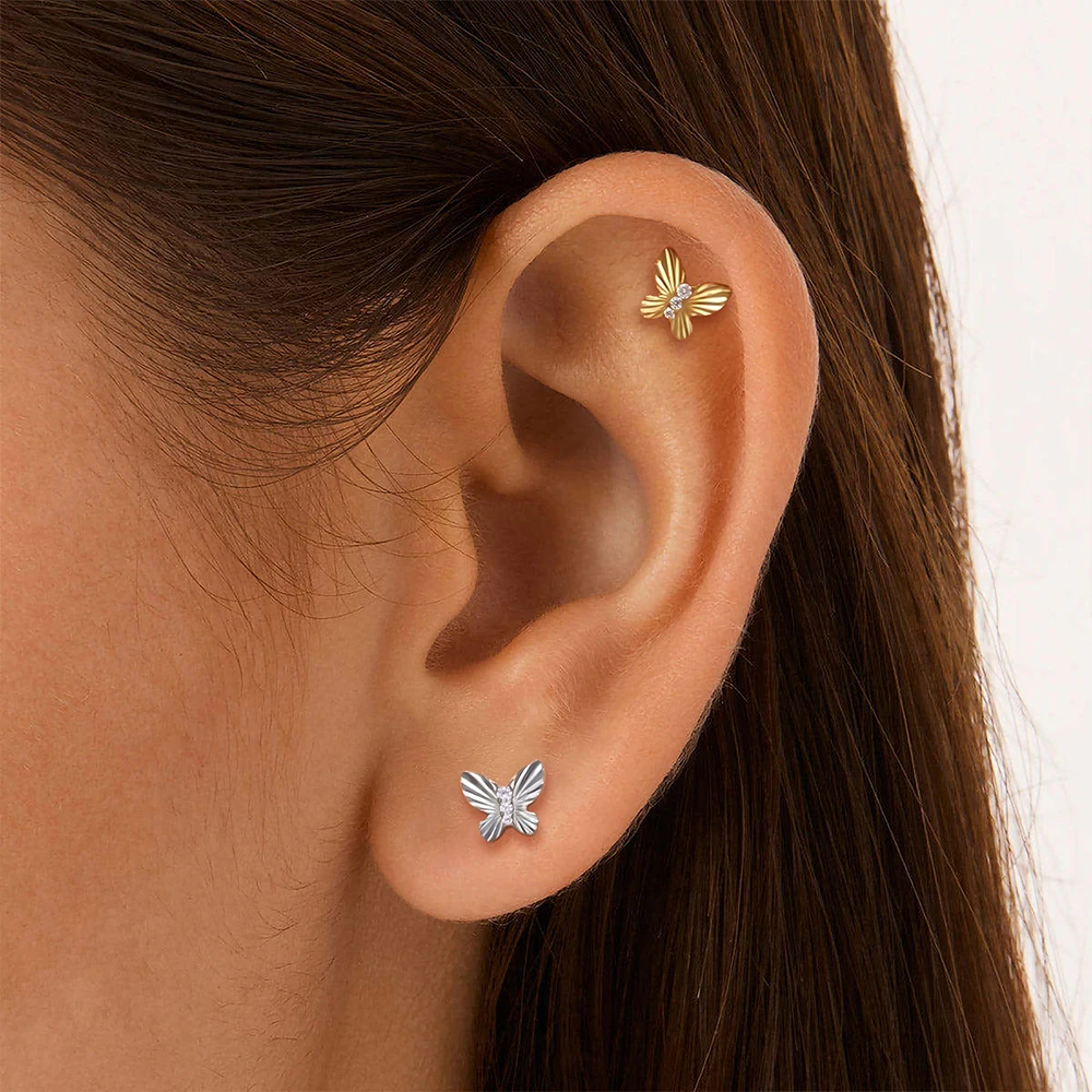 ASTM F136 Titan Tiny Trinity CZ Blumen-Labret-Stud 16G Knorpel-Ohrring Nasen-, Lippen-, Tragus-, Conch-, Helix-, Ohrläppchen-Piercing-Schmuck – Detail 25